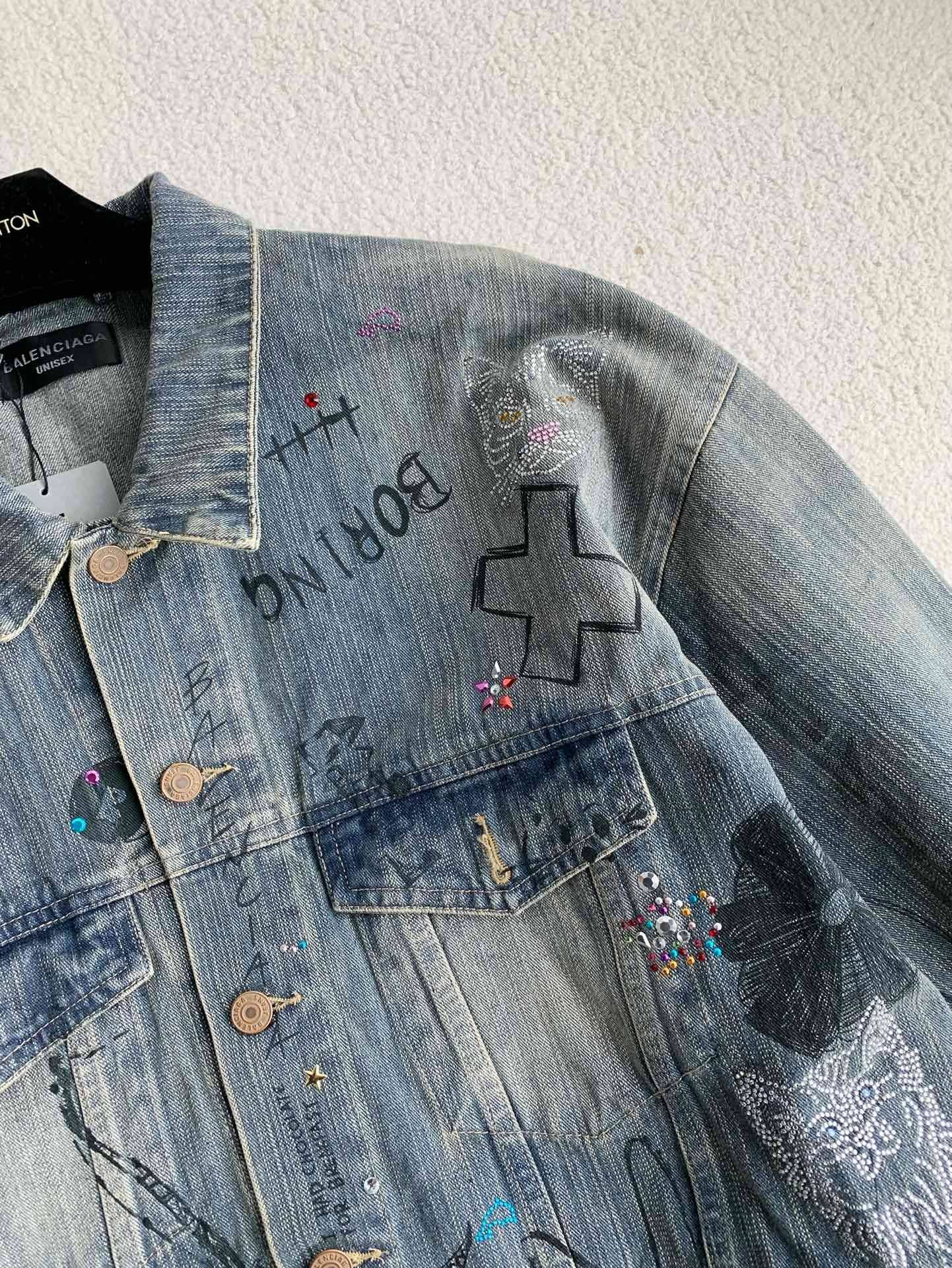Ba1en*iaga Jean Jacket
