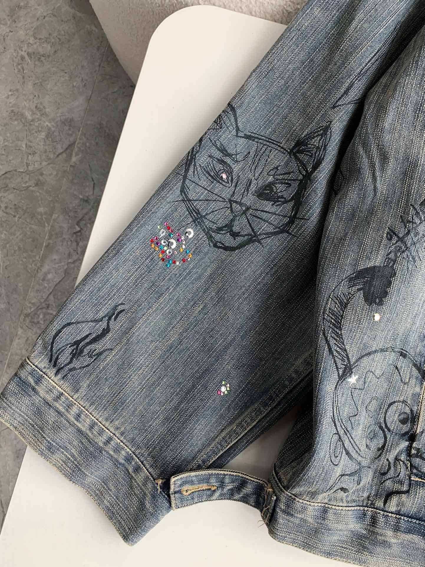 Ba1en*iaga Jean Jacket