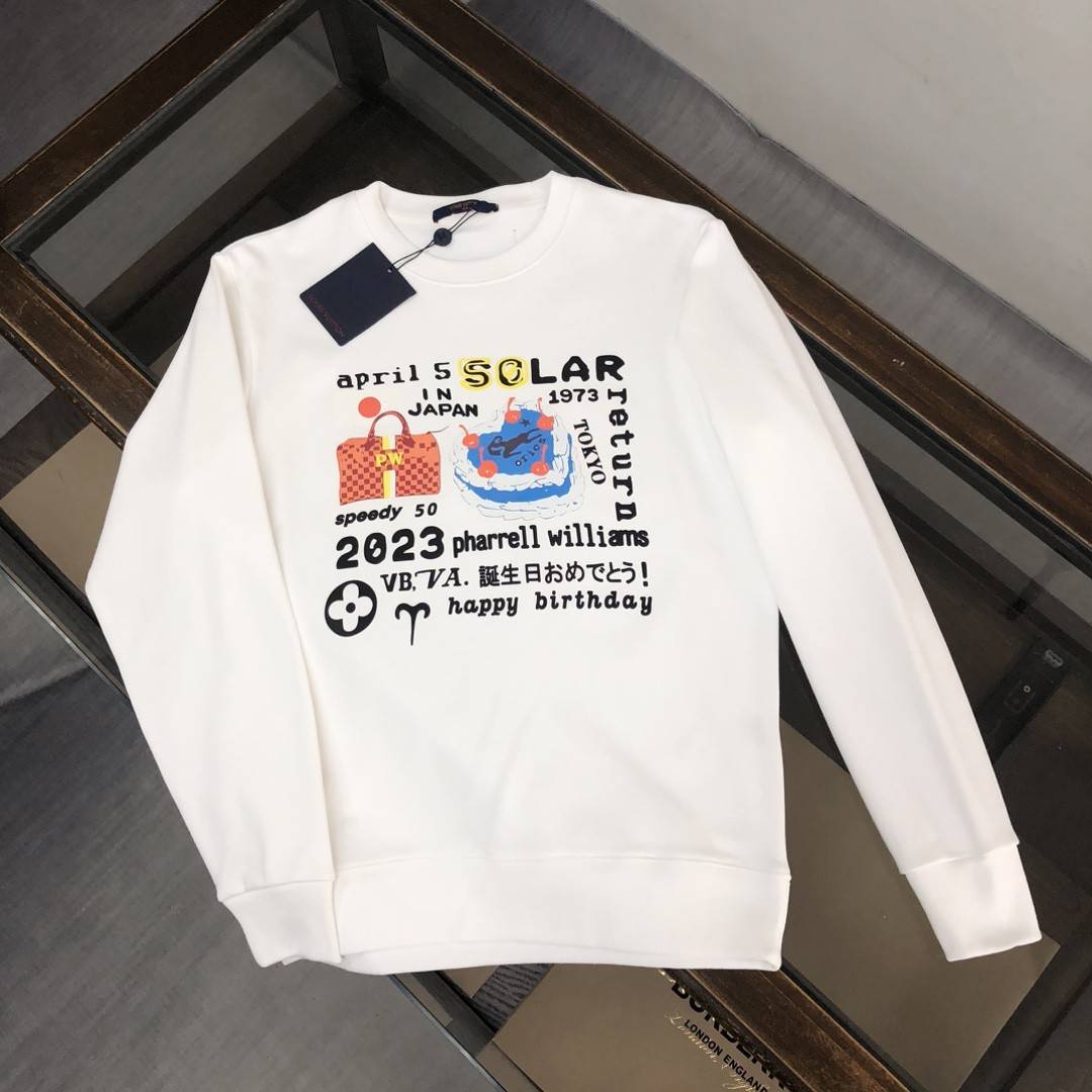 L0vis Vvtt0n 2023 new autumn and winter couples style round neck sweatshirt