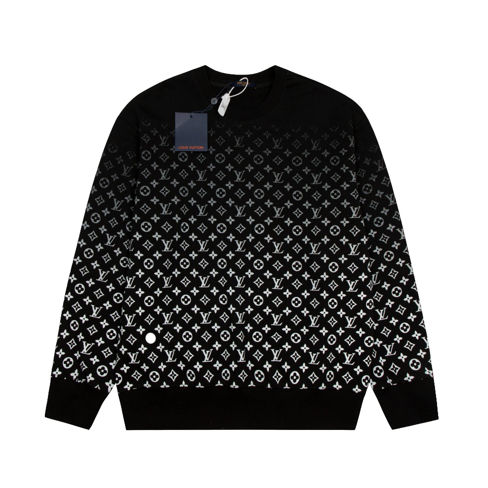 High quality LV L0vis Vvtt0n presbyopic gradient all-over printed crew neck sweatshirt