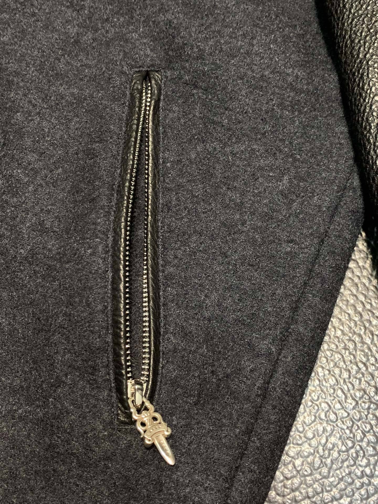 Ch*0me He**ts patchwork leather jacket