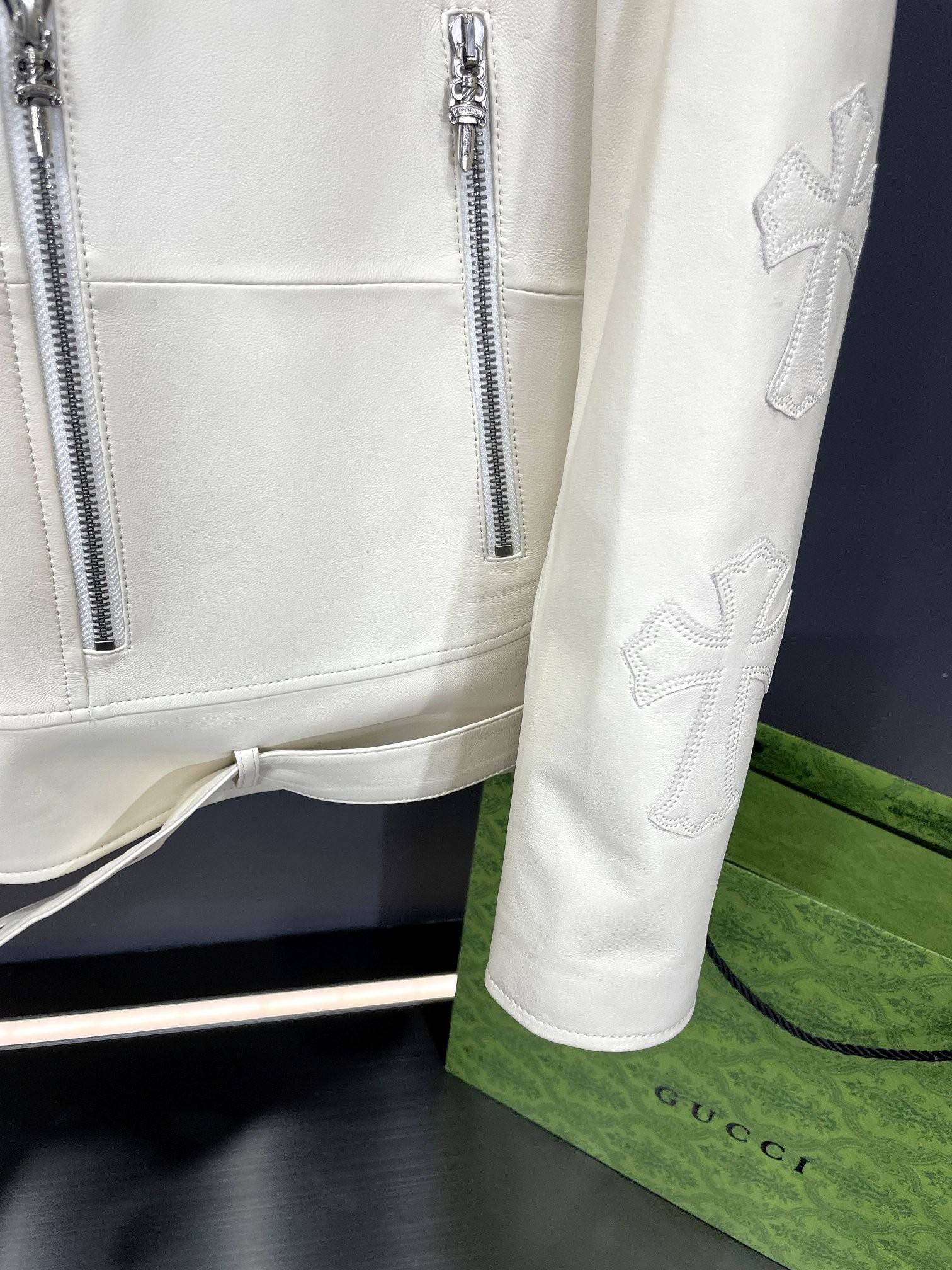 Ch*0me He**ts motorcycle leather jacket