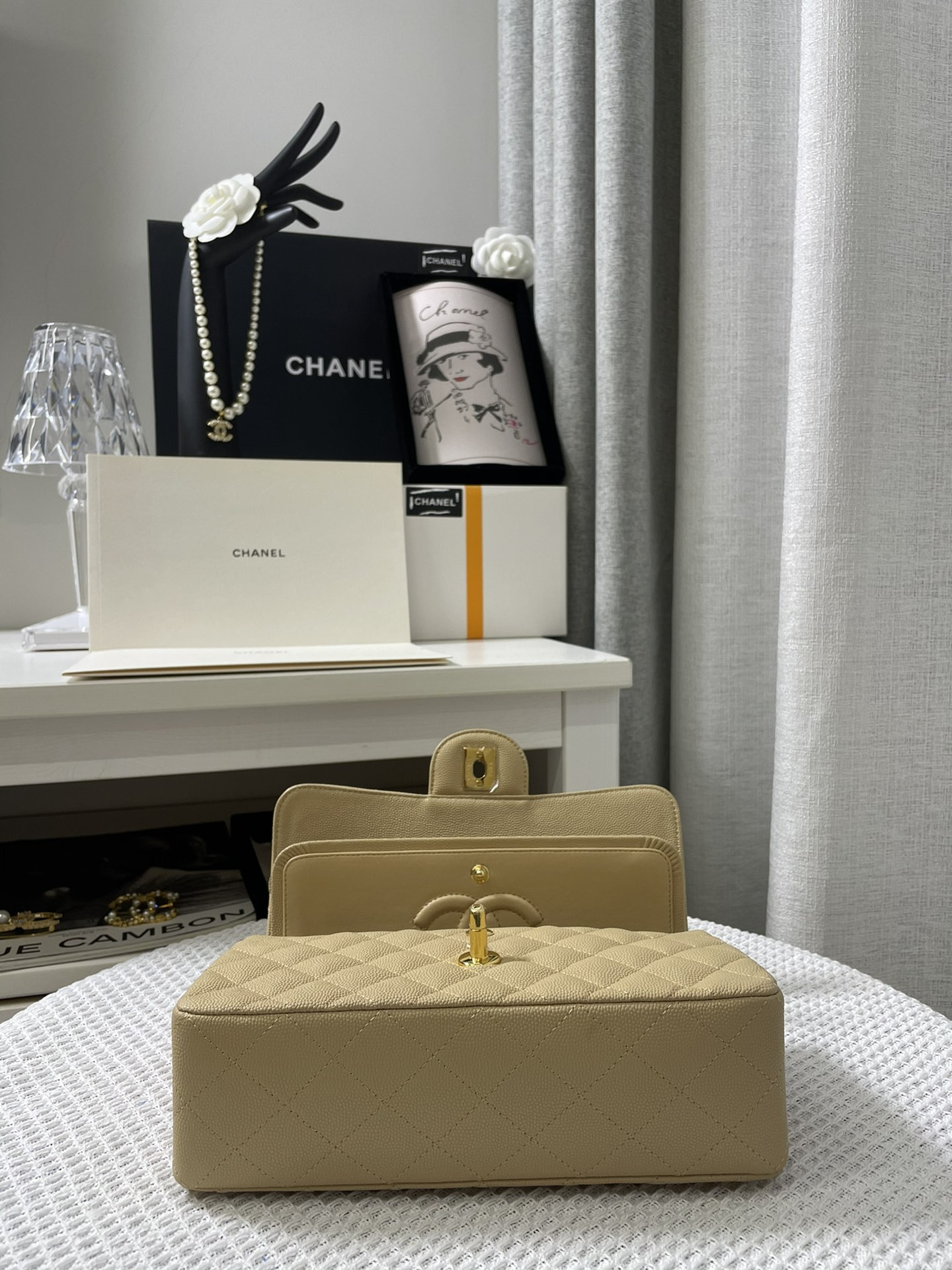 Chanle Small Classic Handbag Gold Hardware