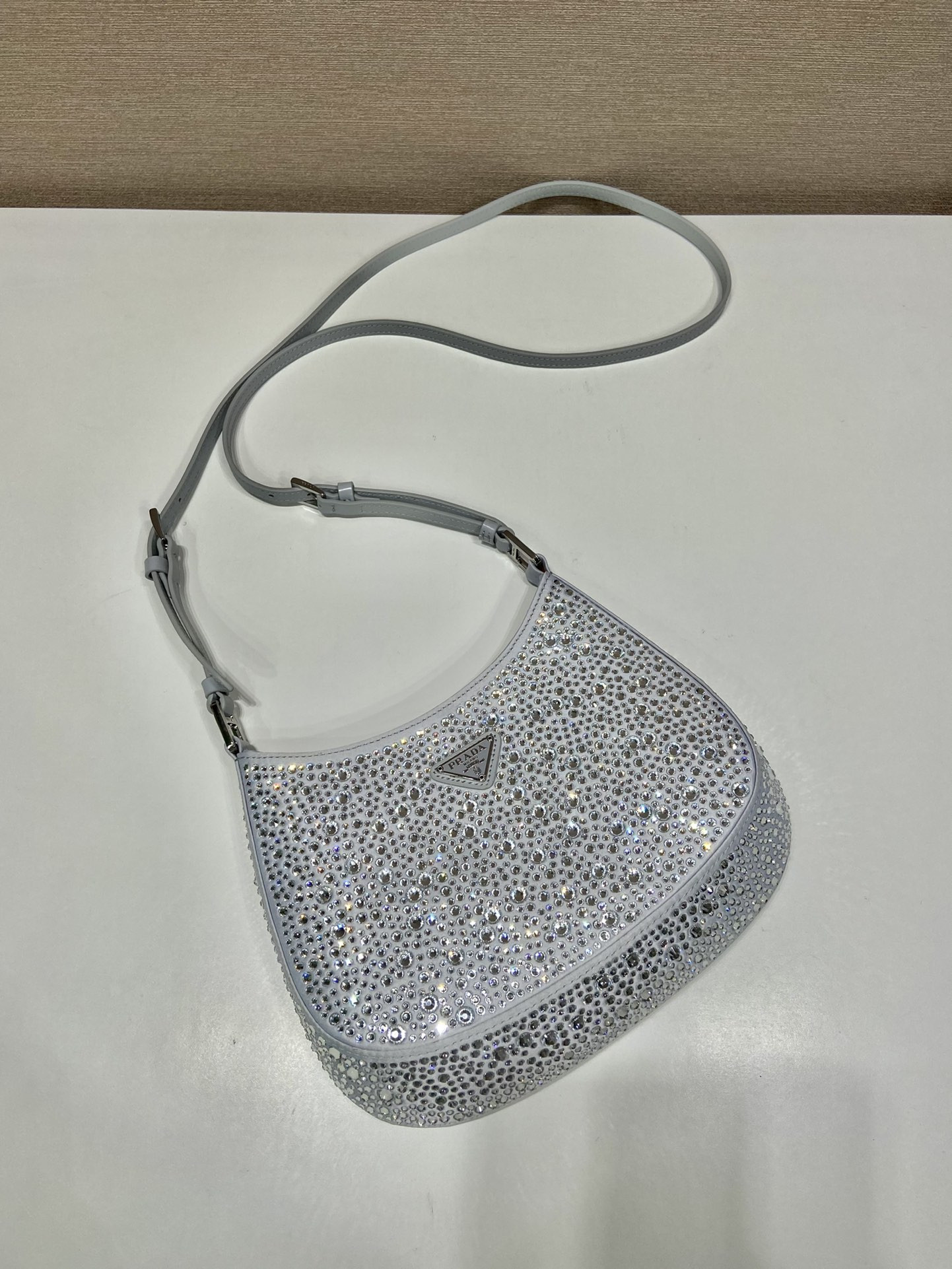 Pra*a Cleo Satin Bag With Crystals