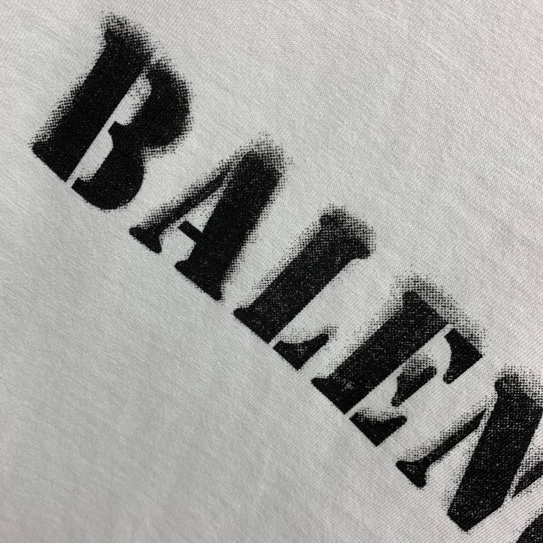 Ba1en*iaga front and back T-shirt with blurred letters