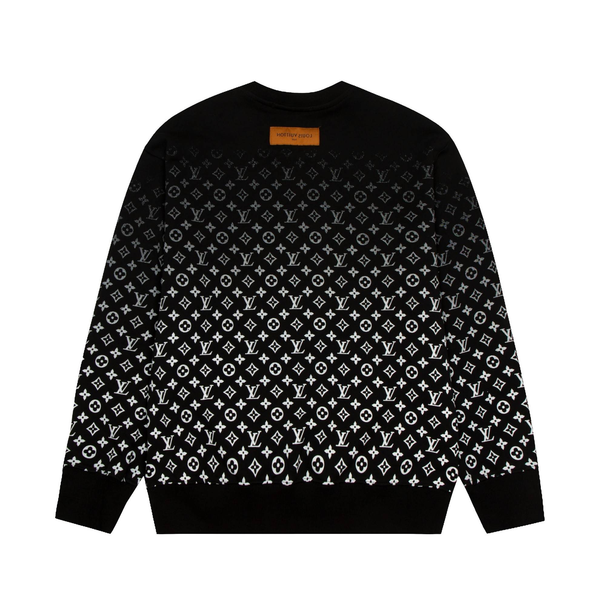 High quality LV L0vis Vvtt0n presbyopic gradient all-over printed crew neck sweatshirt