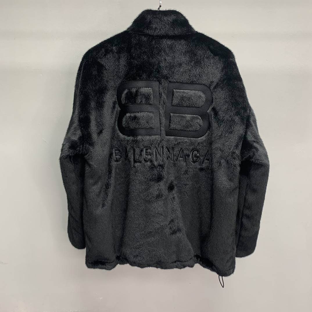 Ba1en*iaga embroidered fur jacket