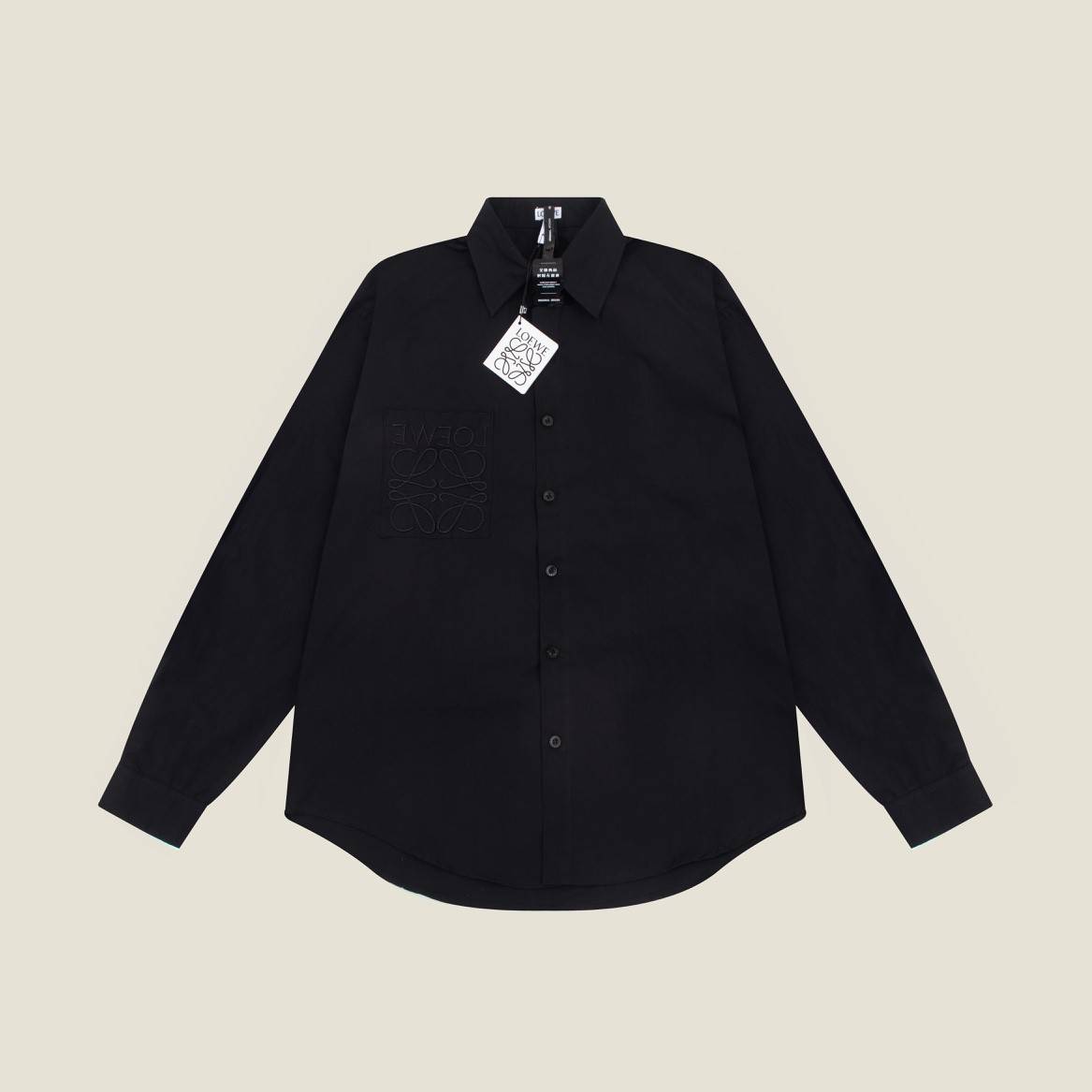 L0ew* 2023 Fall Early Autumn New Collection Logo 3D Embroidery Long Sleeve Shirts