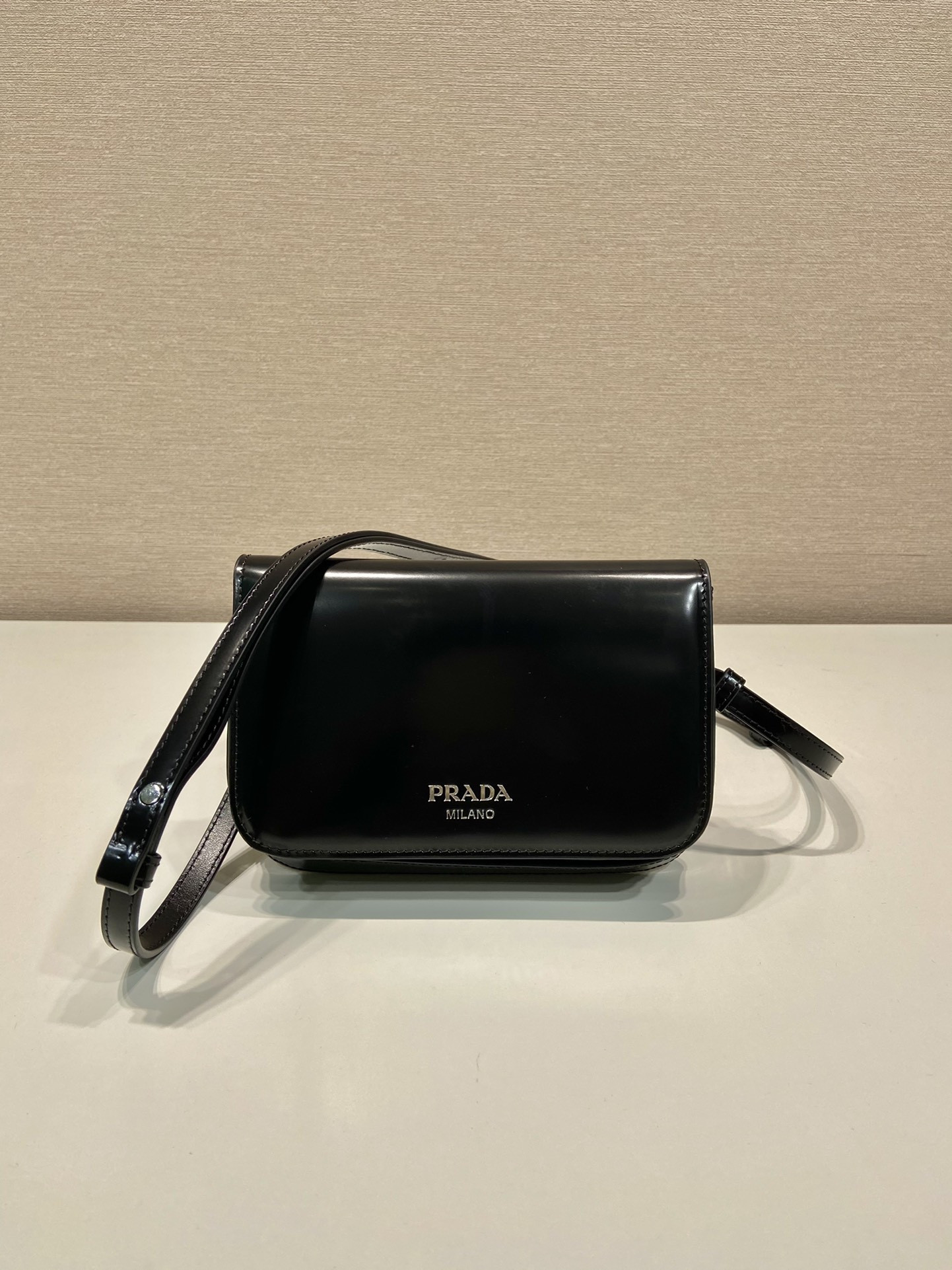 Pra*a Brushed Leather Mini-bag With Shoulder Strap Bag