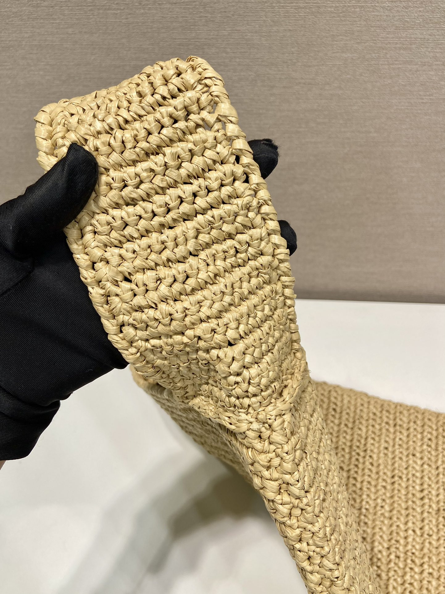 Pra*a Raffia Tote Bag