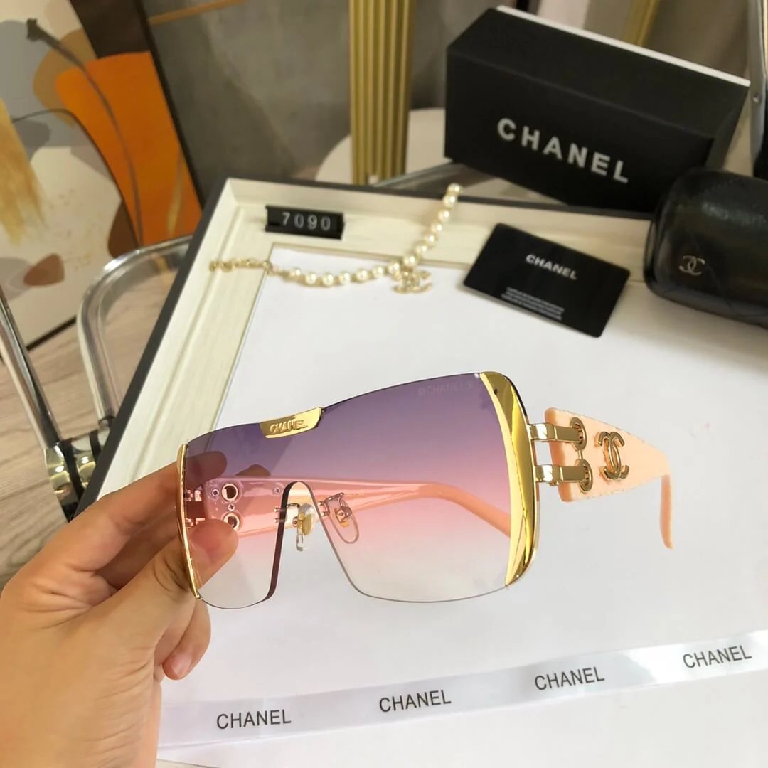 One-piece Frameless Gradient Design Sunglasses
