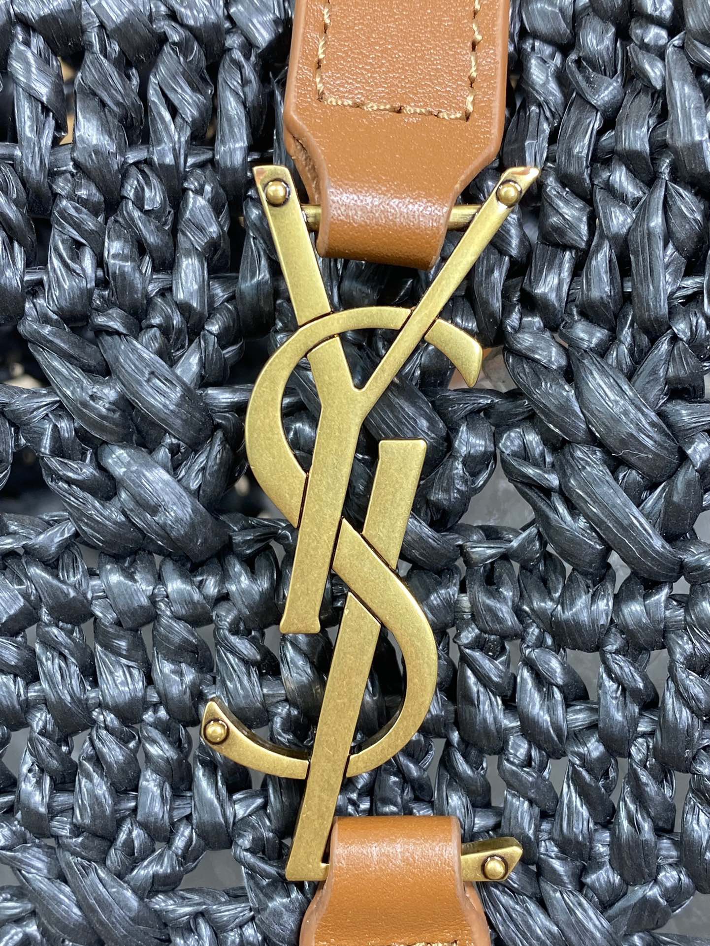 Y51 straw tote basket, pure handmade. 685618 Size: 55*31*28cm