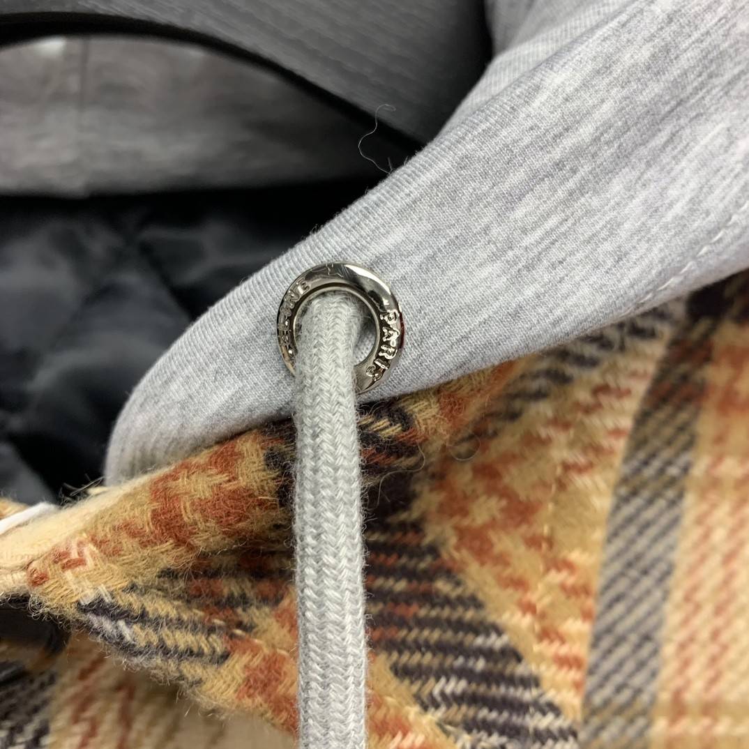 Ba1en*iaga flannel plaid shirt jacket