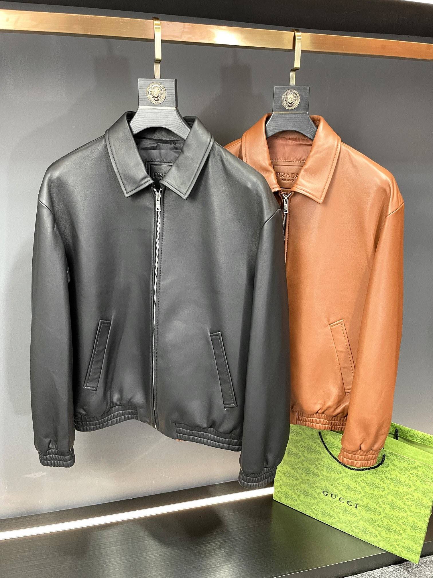 Pra*a Paris catwalk style leather jacket