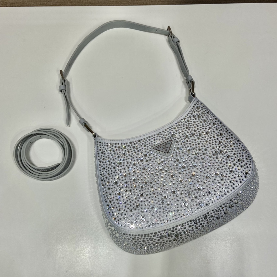 Pra*a Cleo Satin Bag With Crystals