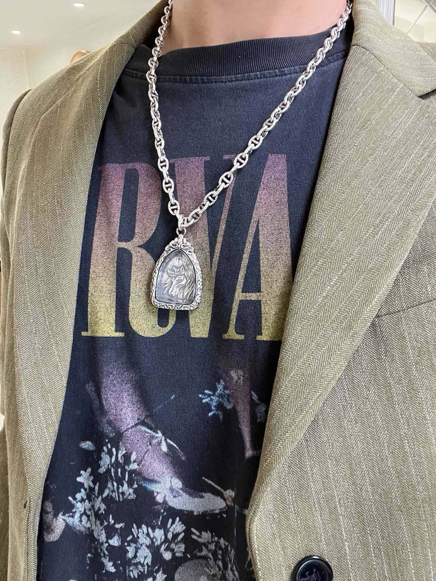 H**me5 necklace, H**me5 necklace series jewelry, imported and customized. High-end chain, classic match, a must-have for men and women!