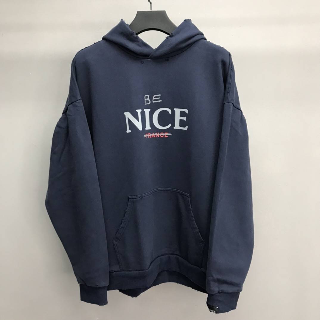 Ba1en*iaga BE NICE hooded sweatshirt