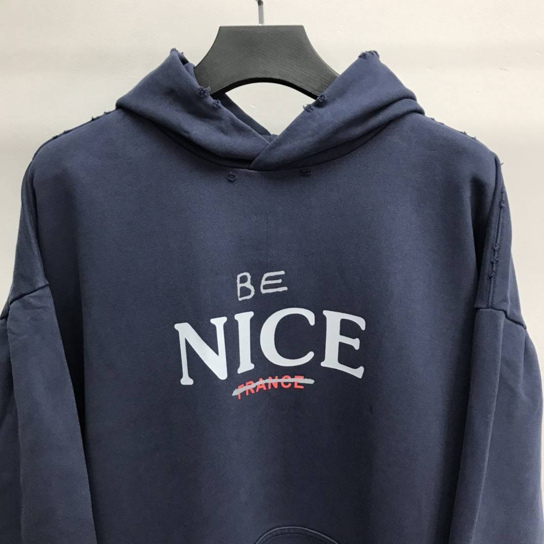 Ba1en*iaga BE NICE hooded sweatshirt