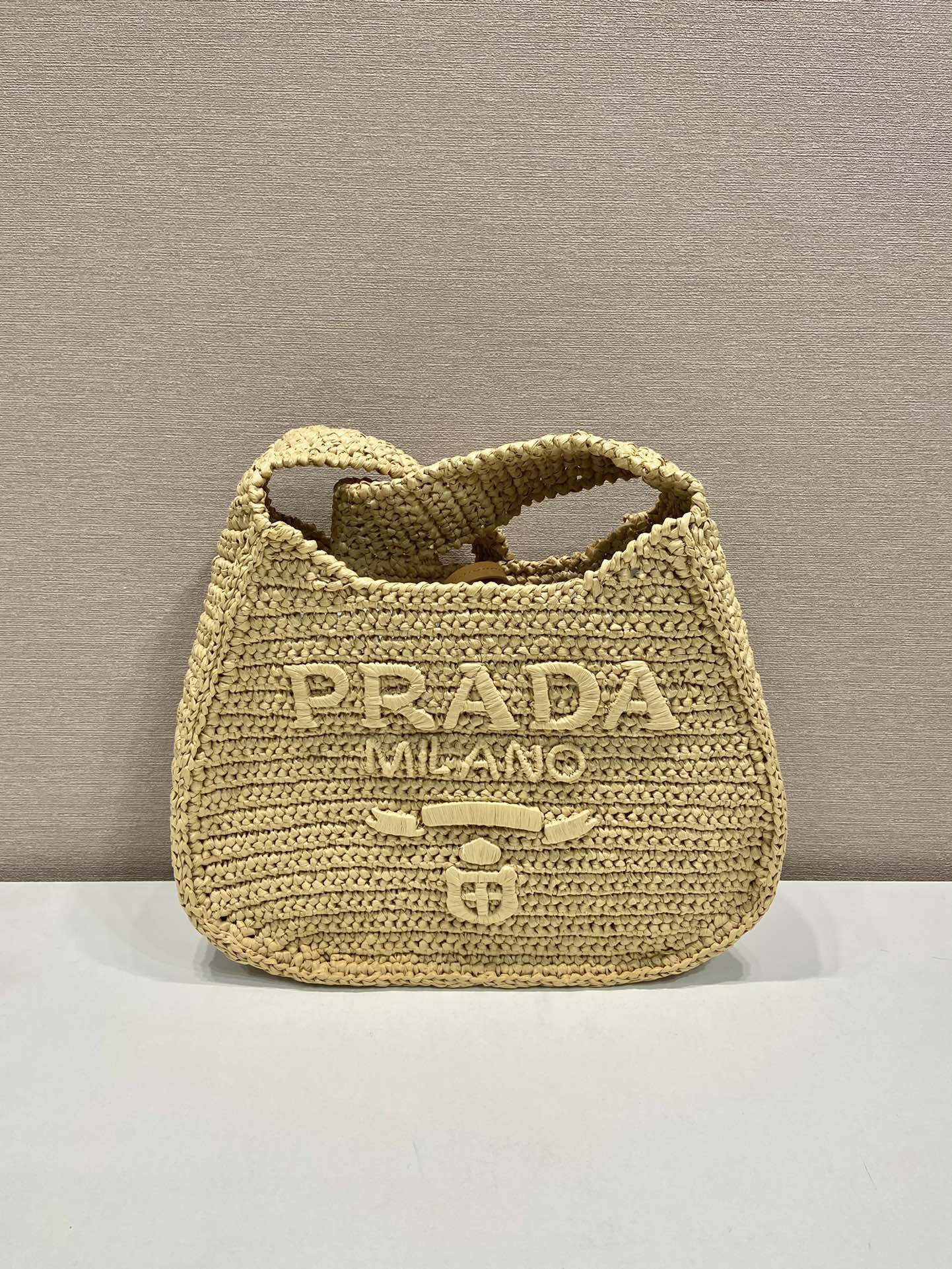 Pra*a Straw Shoulder Bag