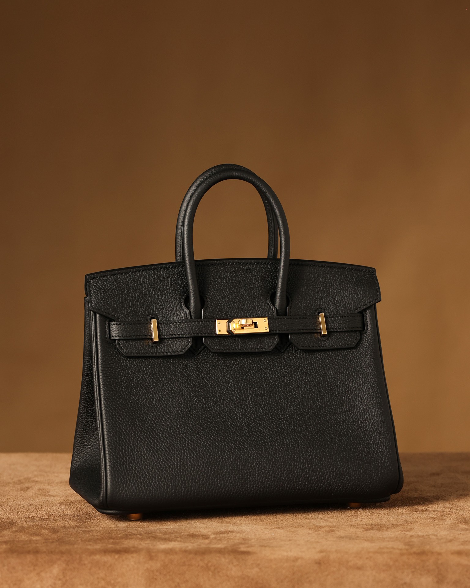 H**me5 Birkin 25cm black gold buckle Size: 20 X 25 X 13CM