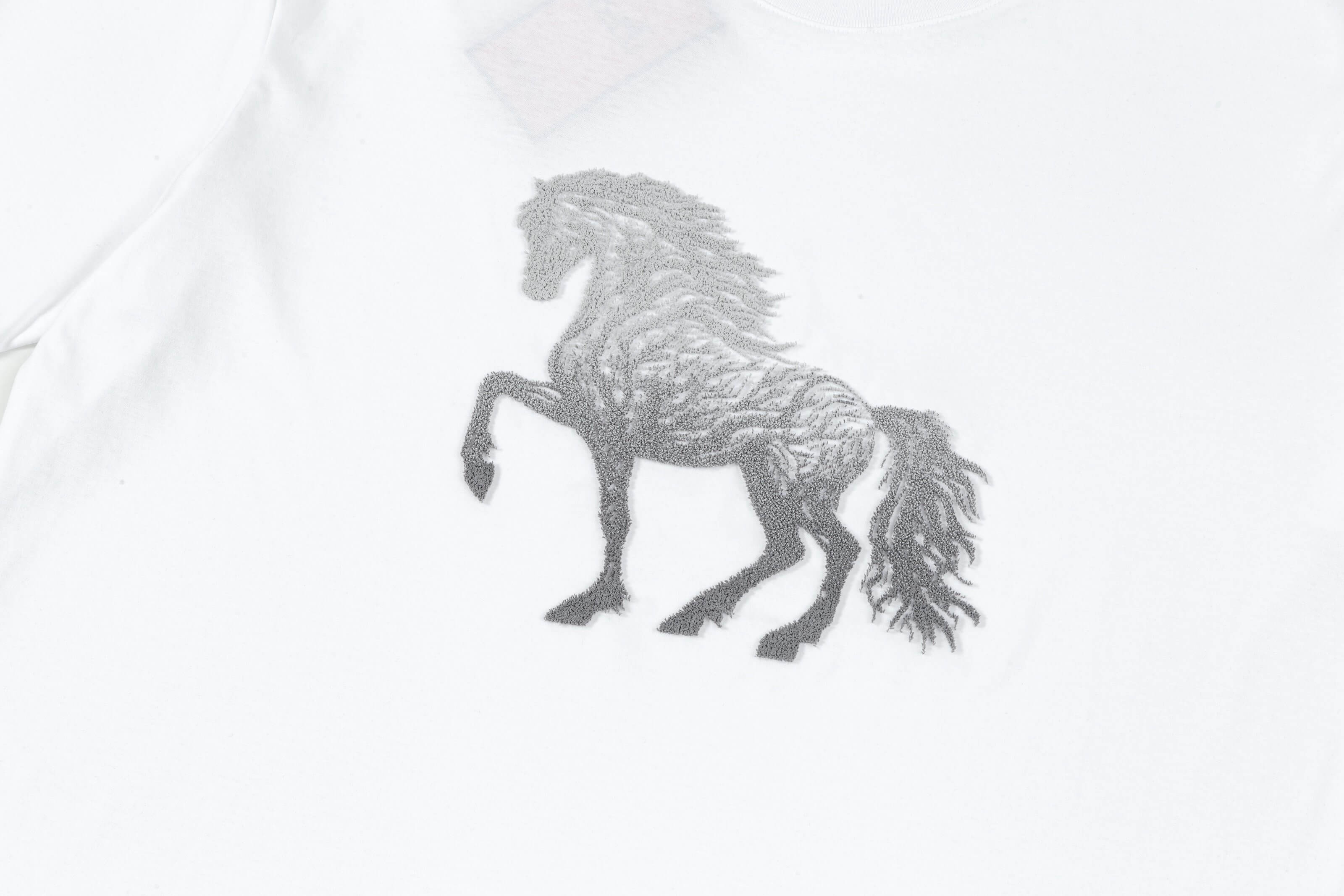 Delicate Horse Embroidery T Shirt