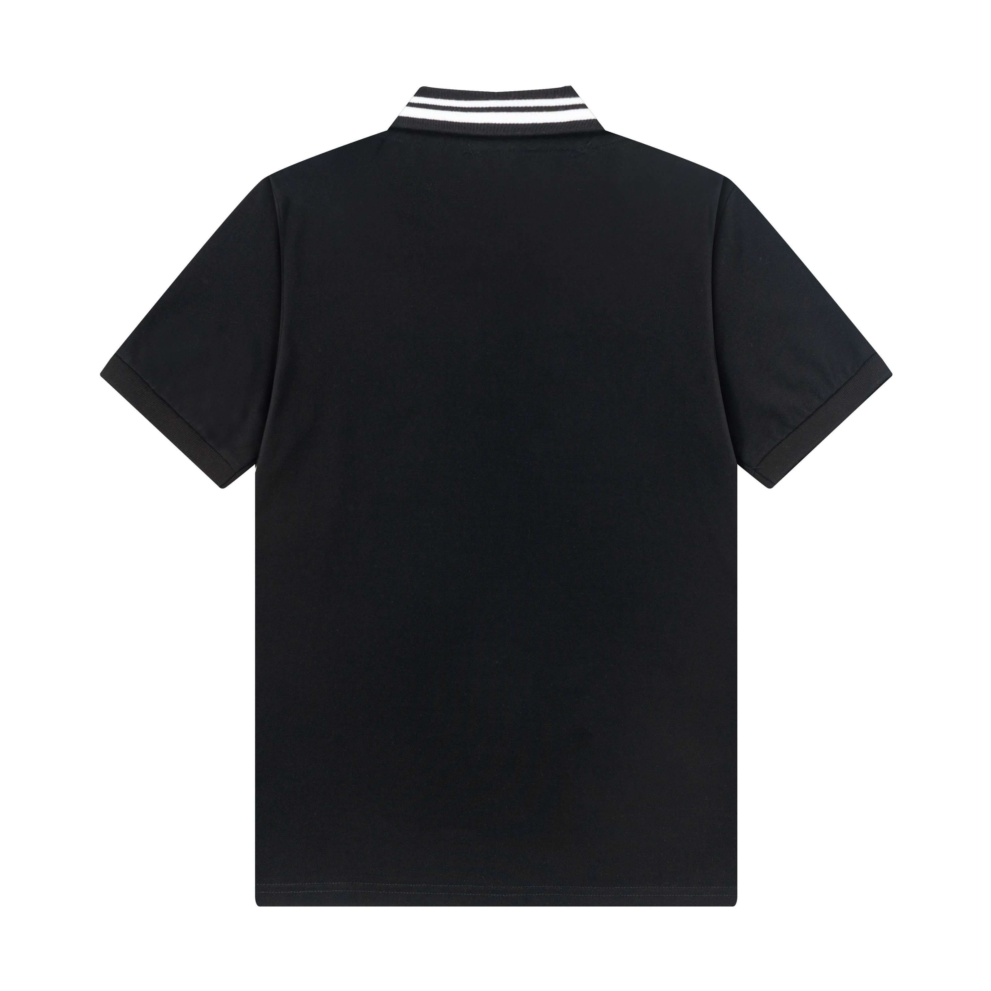 Striped Letters Polo Shirt