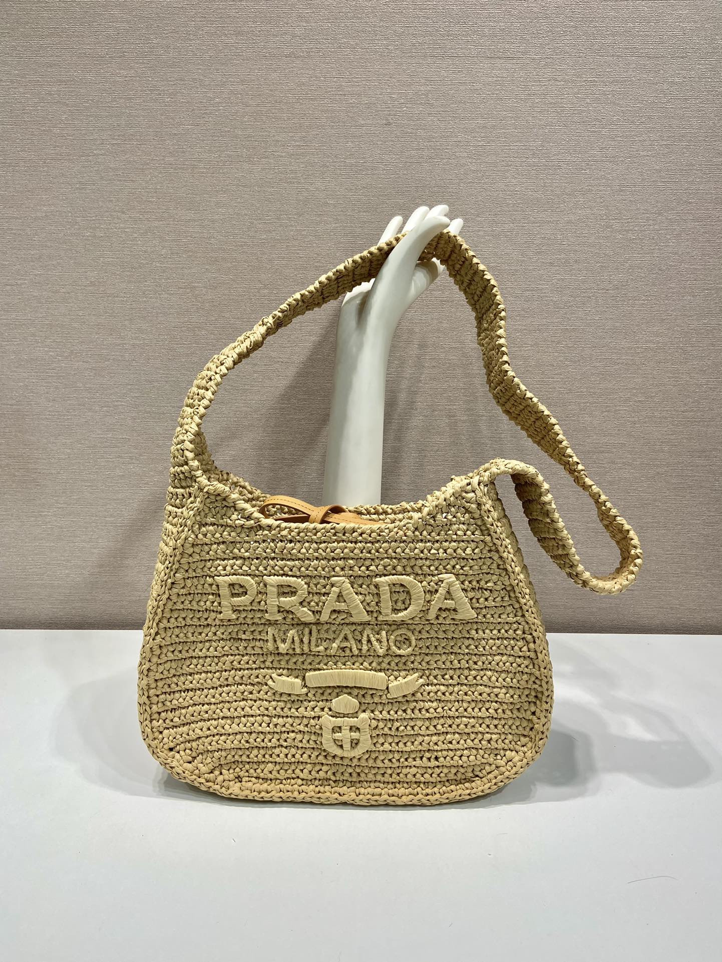 Pra*a Straw Shoulder Bag