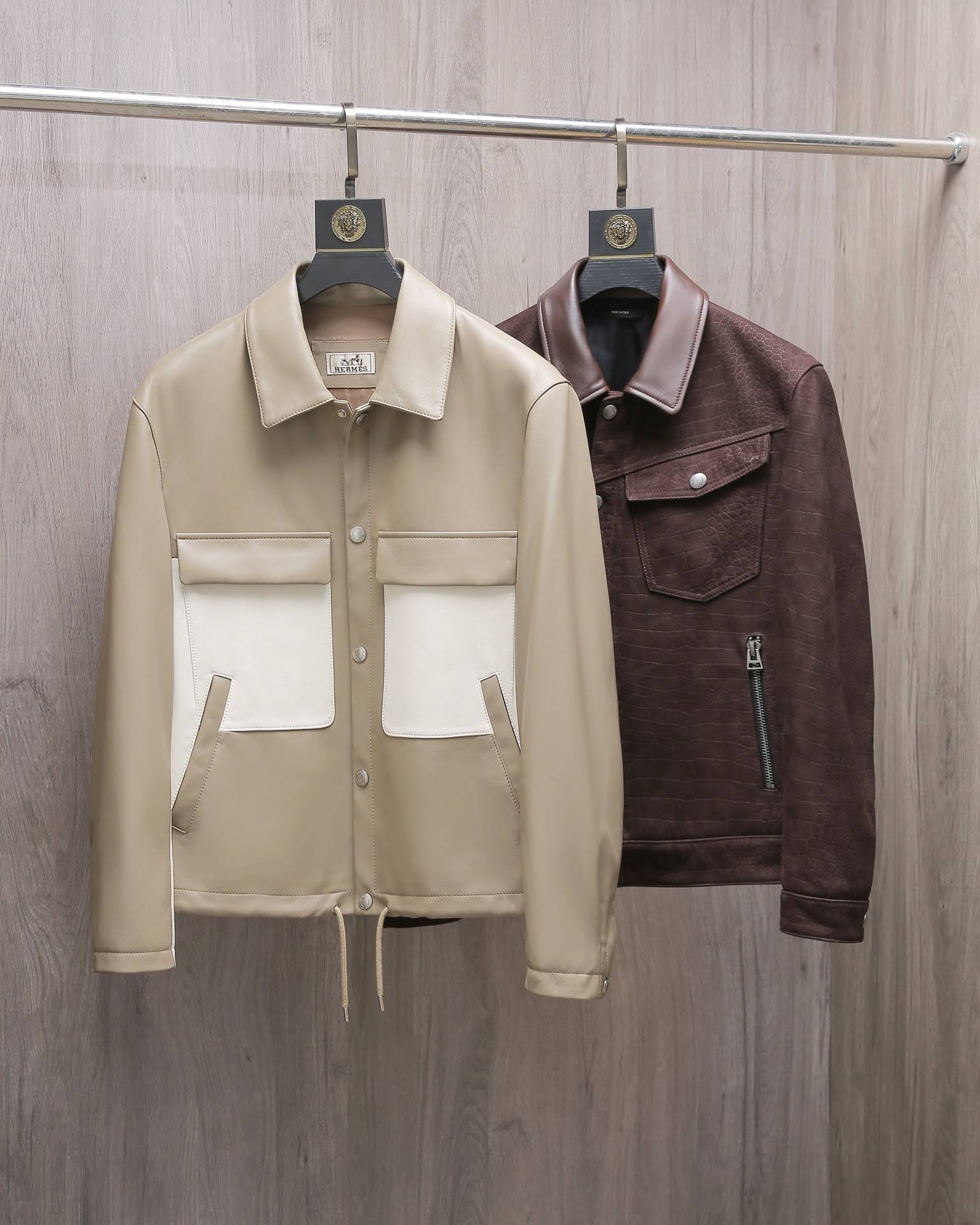 H**me5 Collector's style jacket in pebbled lambskin