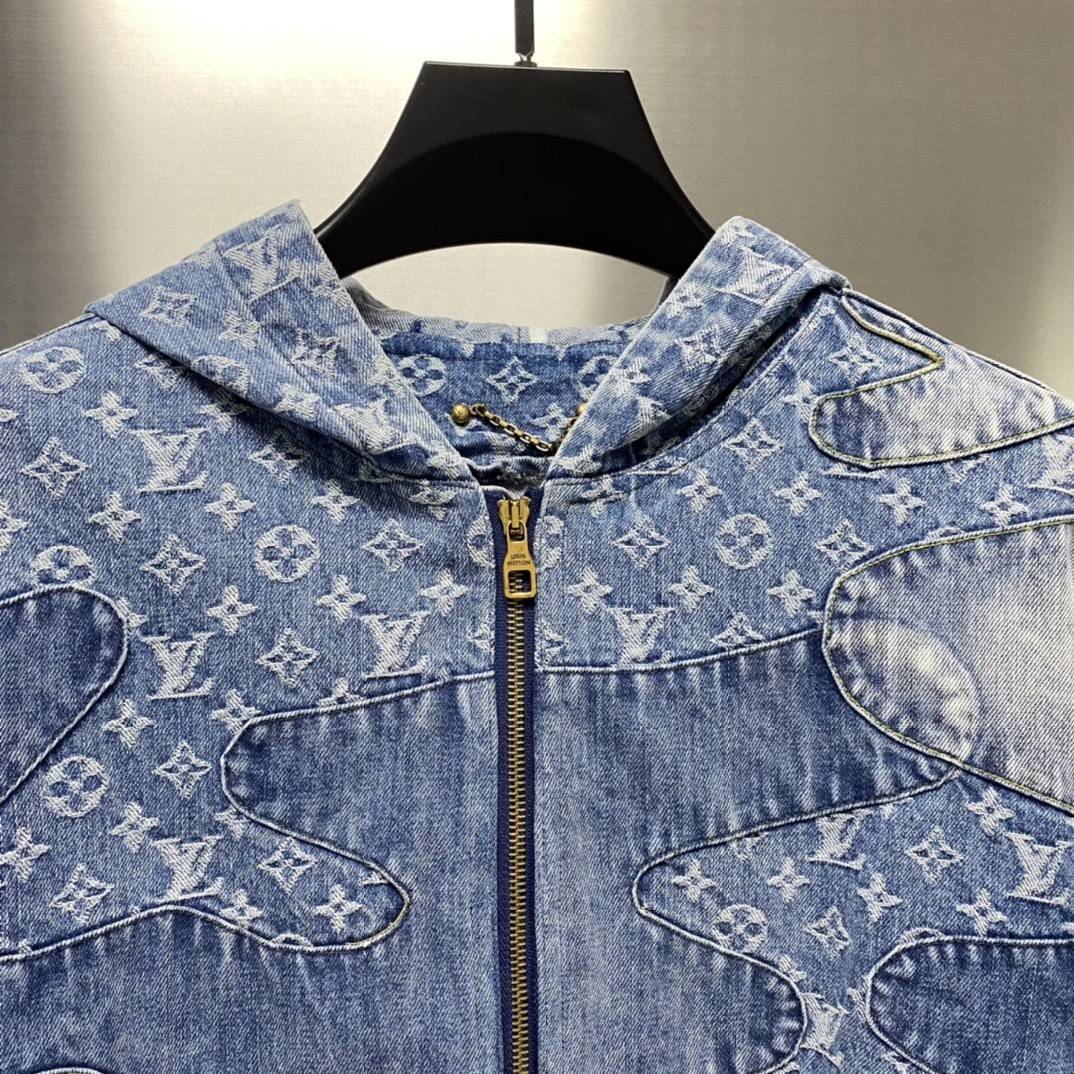 L0vis Vvtt0n casual hoodie denim jacket