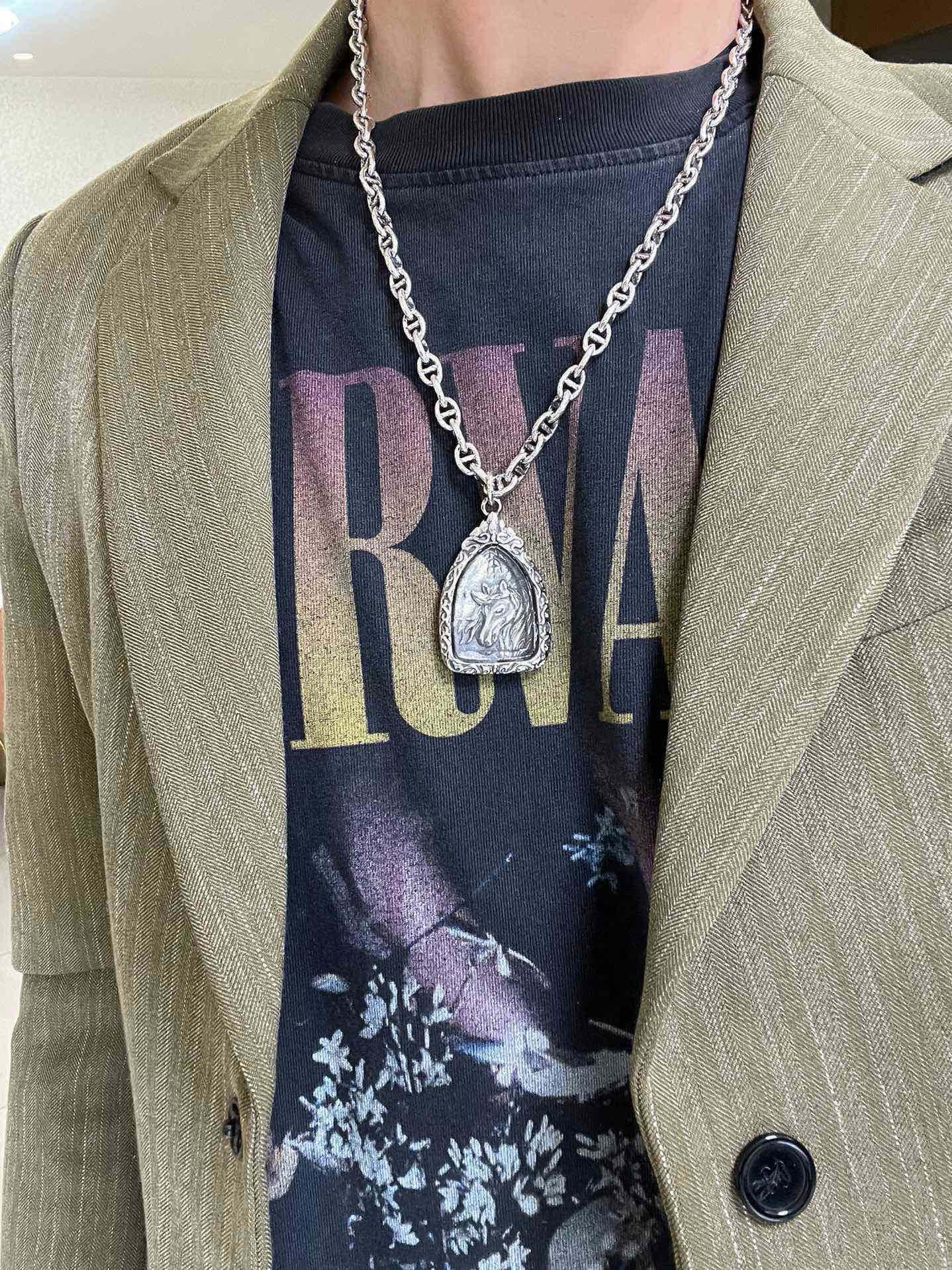 H**me5 necklace, H**me5 necklace series jewelry, imported and customized. High-end chain, classic match, a must-have for men and women!