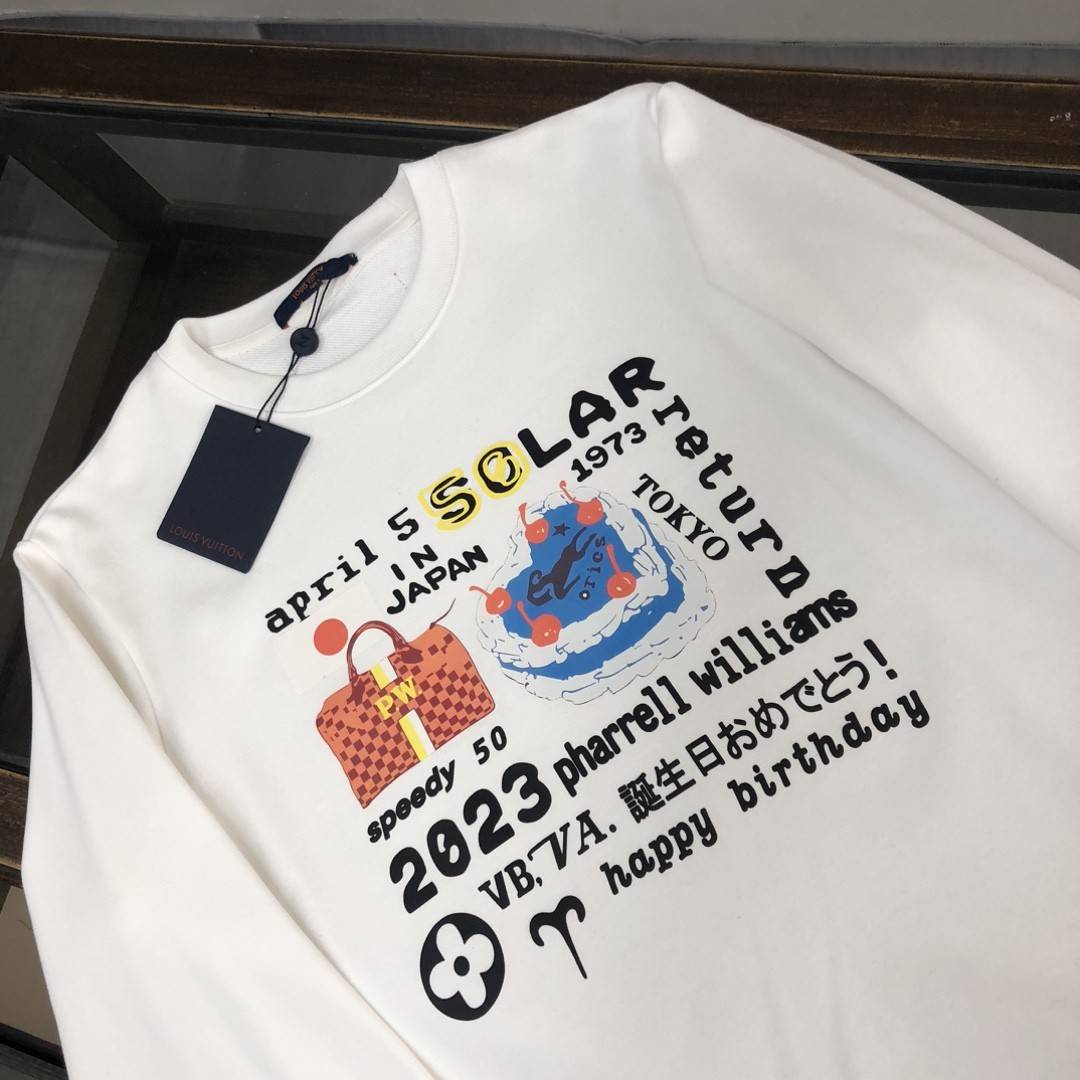 L0vis Vvtt0n 2023 new autumn and winter couples style round neck sweatshirt