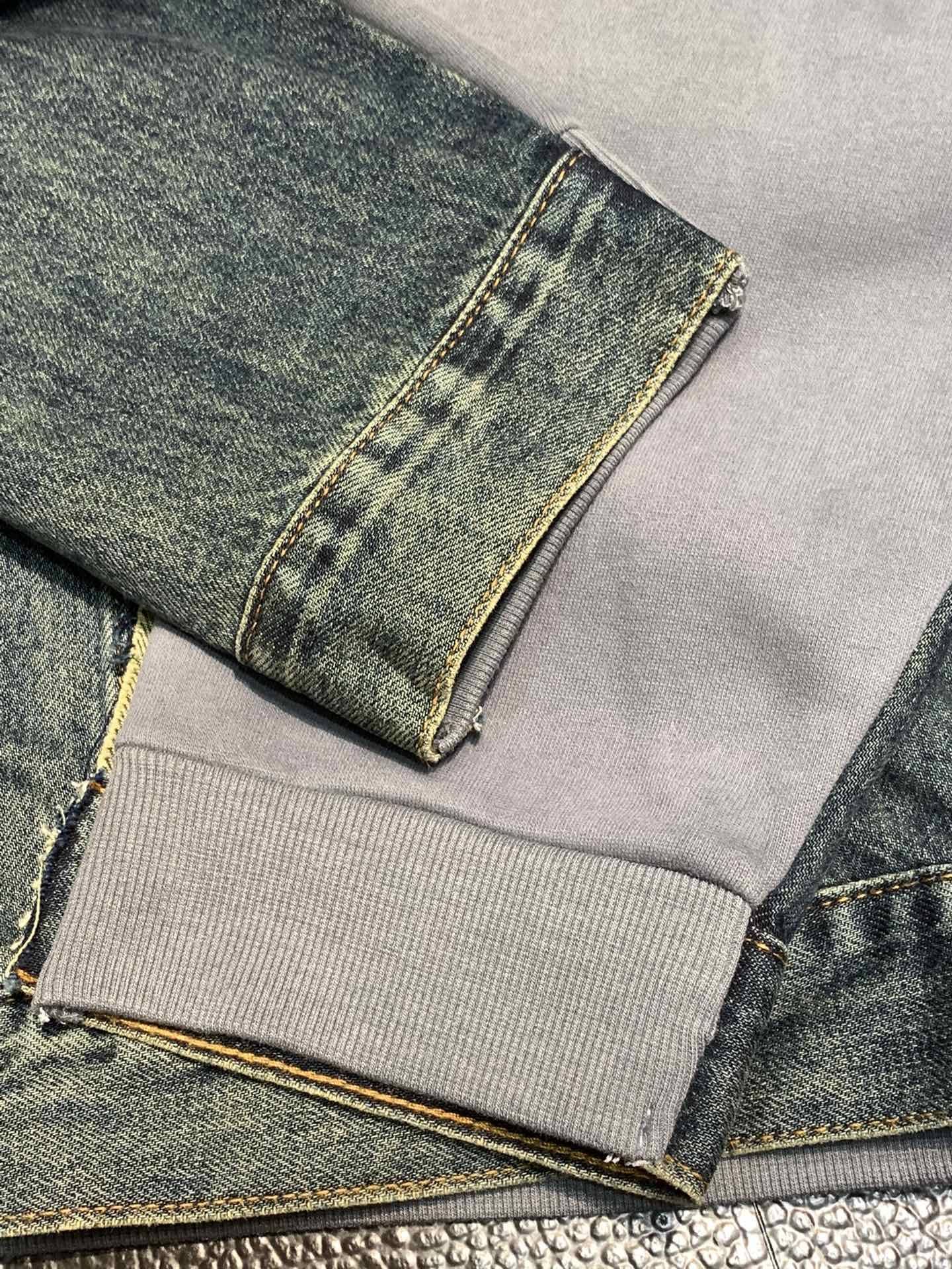 Ba1en*iaga hooded denim jacket