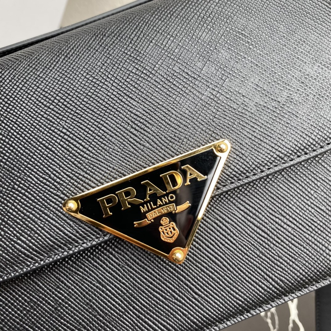 Pra*a Emblème Saffiano Shoulder Bag