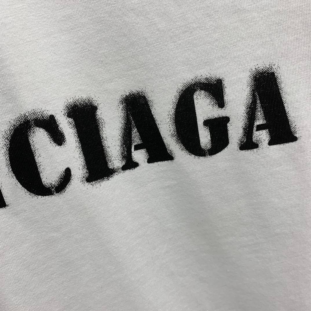 Ba1en*iaga front and back T-shirt with blurred letters