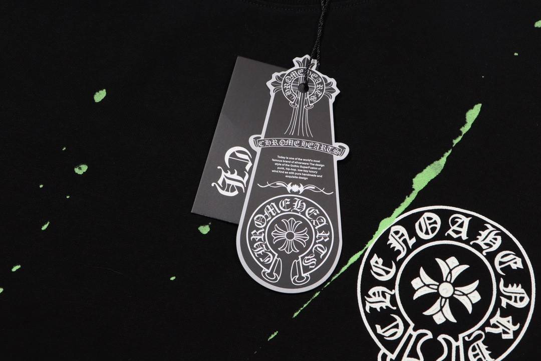 Ch*0me He**ts 24ss Crockett splash ink printing process short sleeve