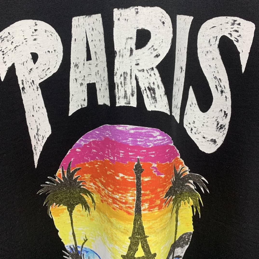 Ba1en*iaga beach hand-painted T-shirt