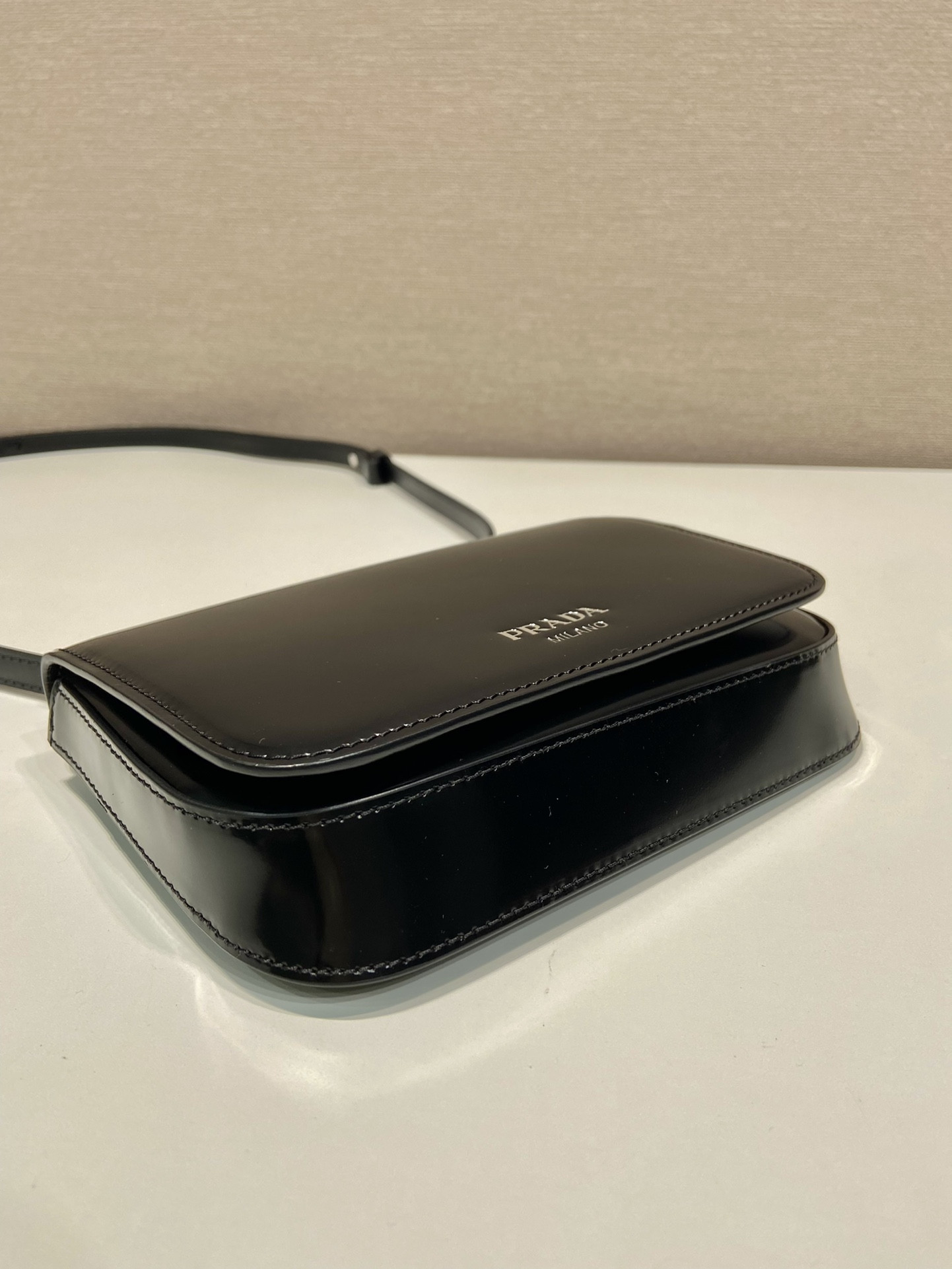 Pra*a Brushed Leather Mini-bag With Shoulder Strap Bag