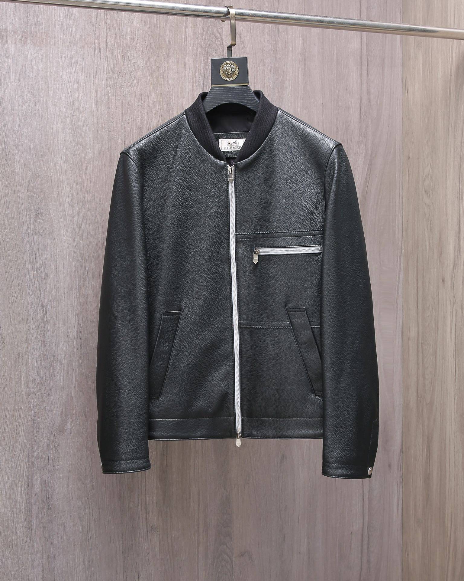H**me5 Collector's style jacket in pebbled lambskin