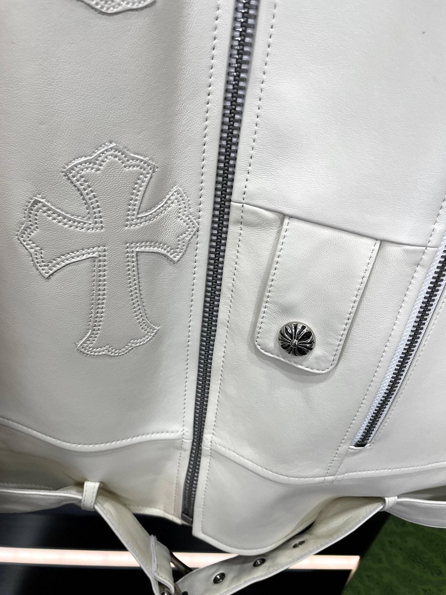 Ch*0me He**ts motorcycle leather jacket