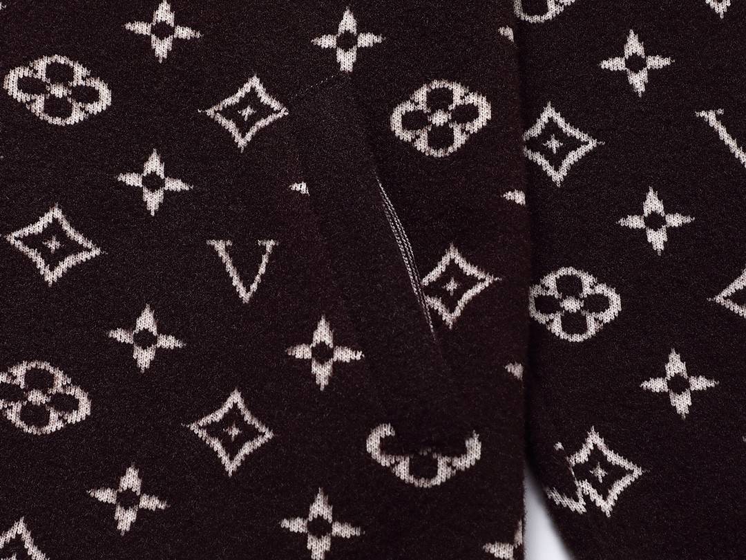 L0vis Vvtt0n chest stripe patchwork long-sleeved coat jacket