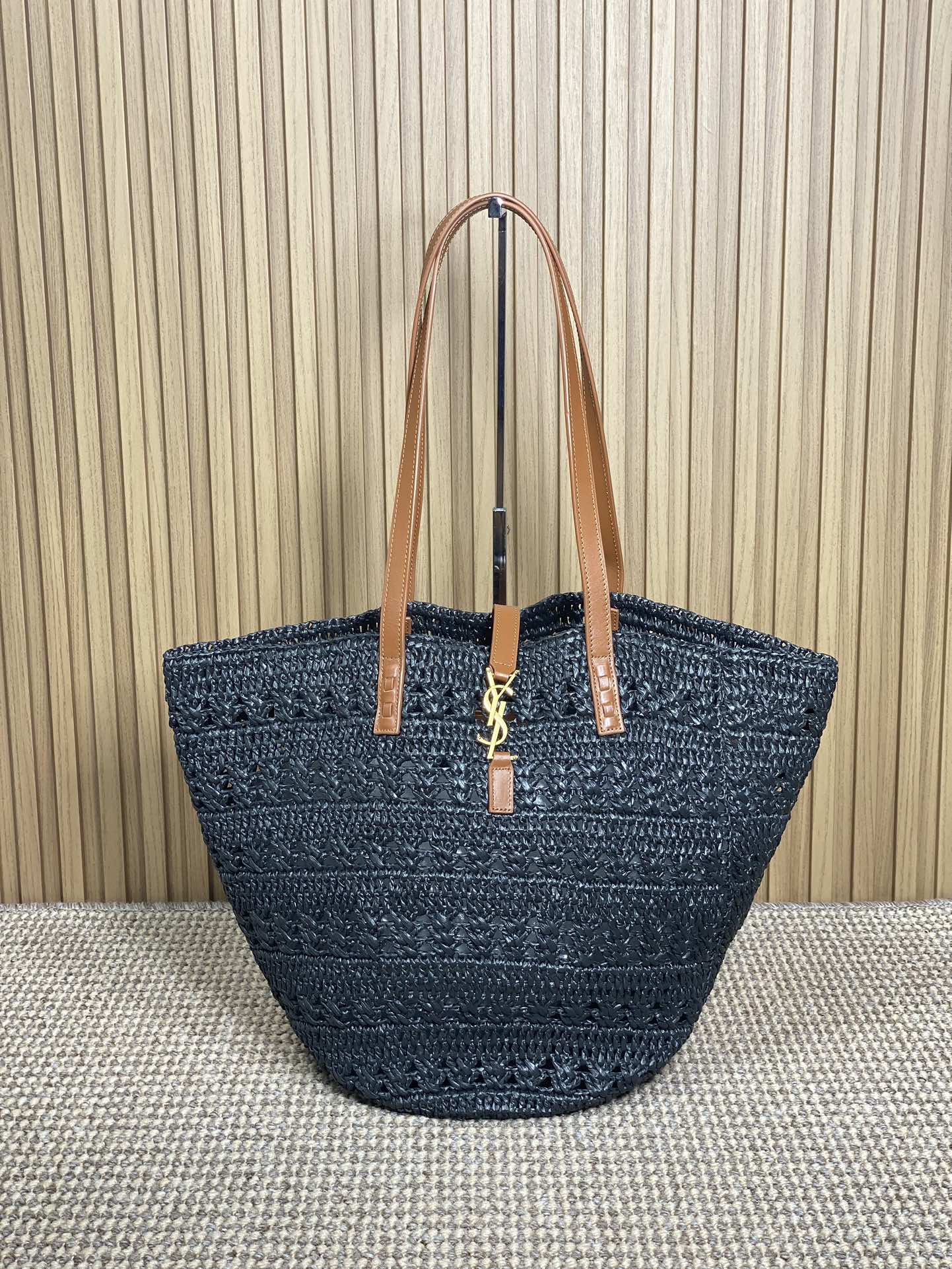 Y51 straw tote basket, pure handmade. 685618 Size: 55*31*28cm
