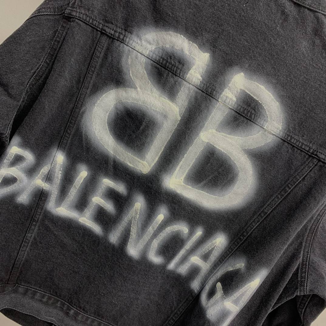 Ba1en*iaga BB letter denim jacket