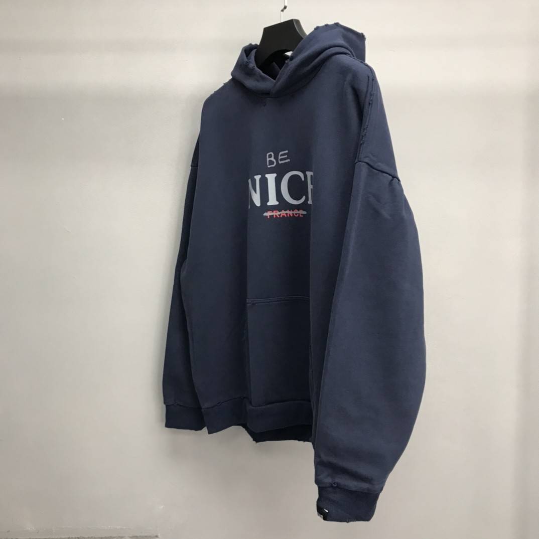 Ba1en*iaga BE NICE hooded sweatshirt