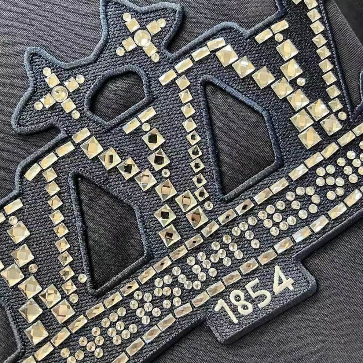 Casual 3D D1am0nd-Embroidered T-Shirt