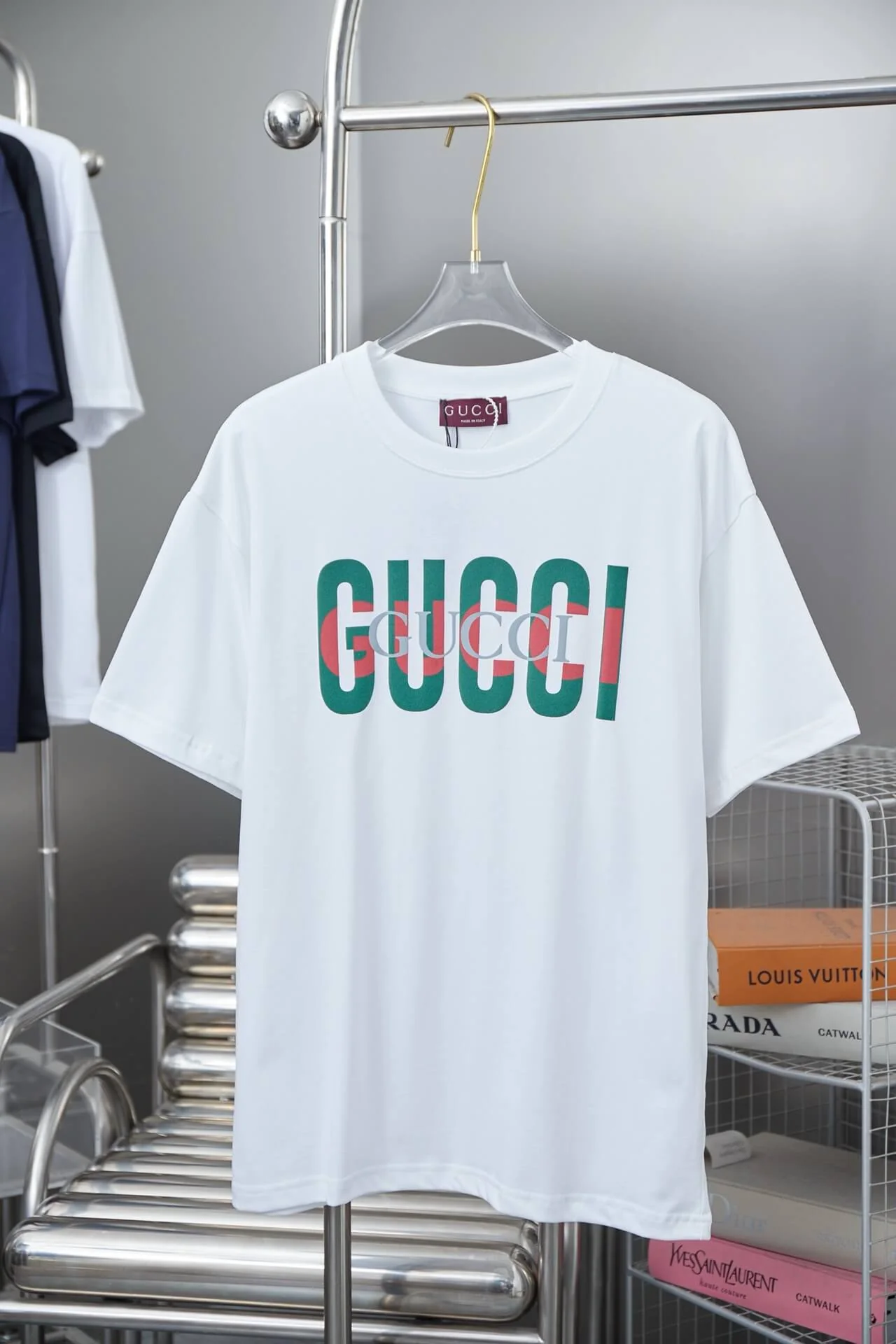 Color-Blocked Print T Shirt