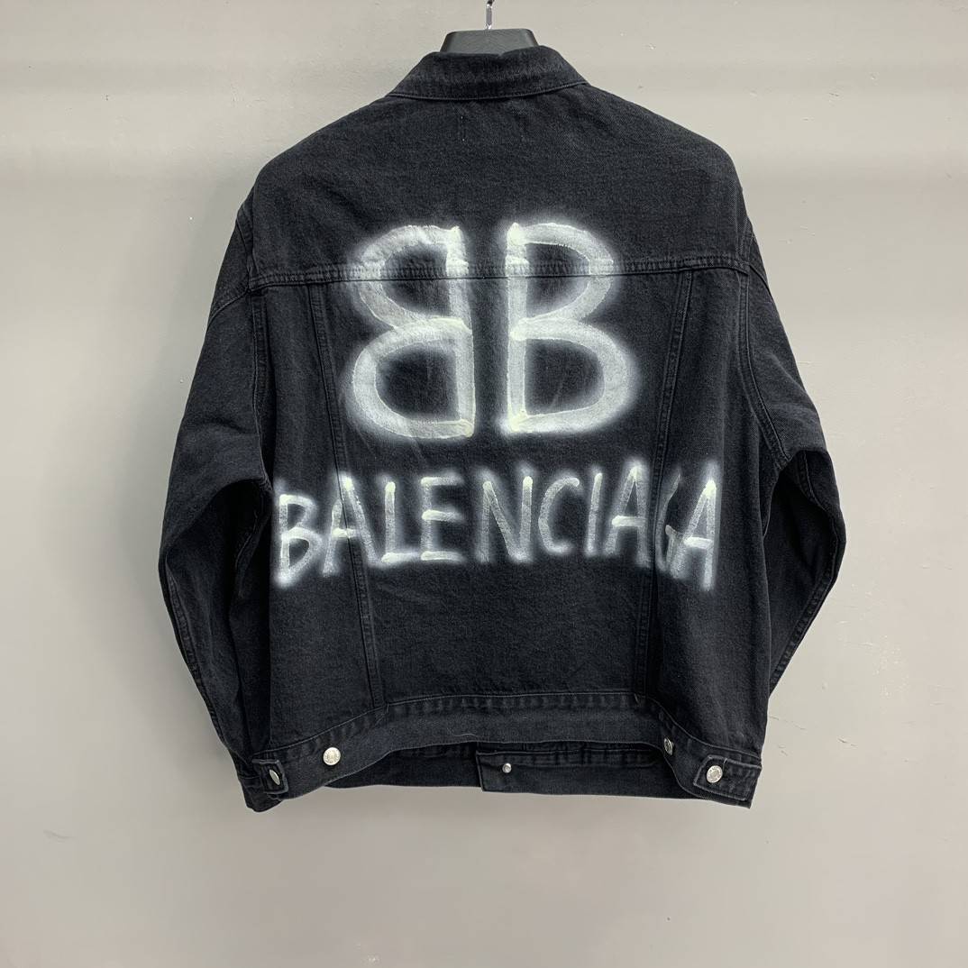 Ba1en*iaga BB letter denim jacket