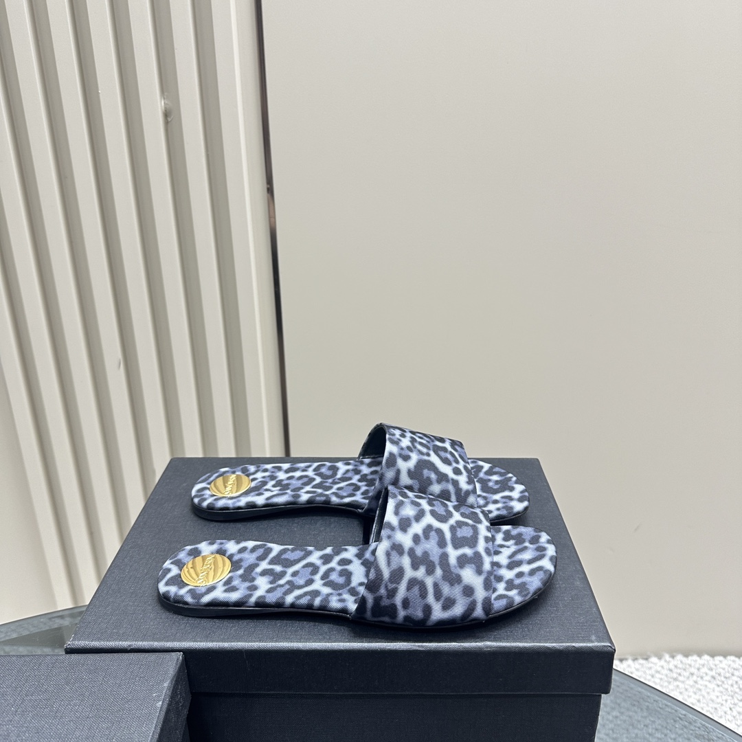 Y51 pointed open-toe high heels leopard slippers: 10.5CM size: 35-42 (41.42 custom-made, no return or exchange)