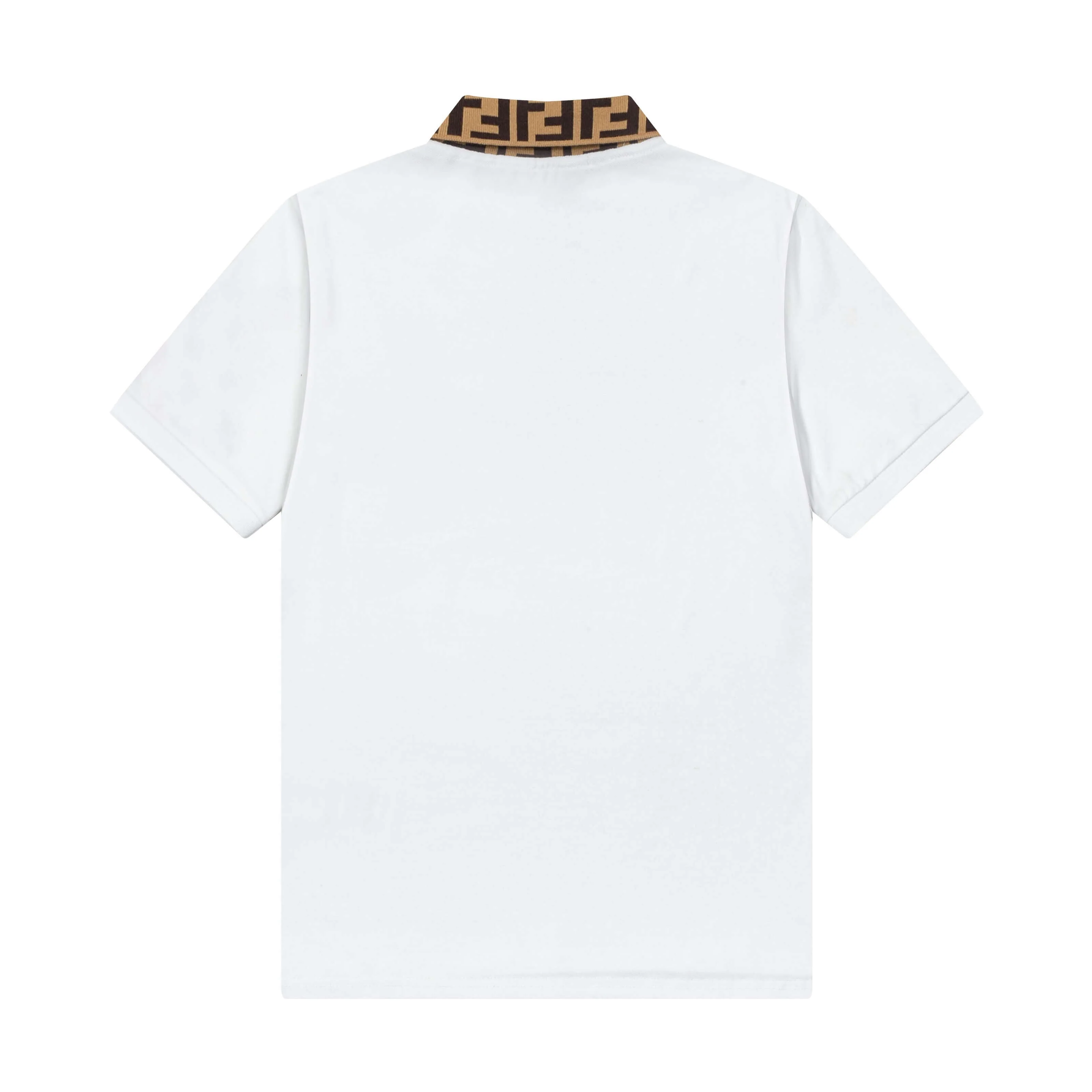 Full Print On Neckline Polo Shirt