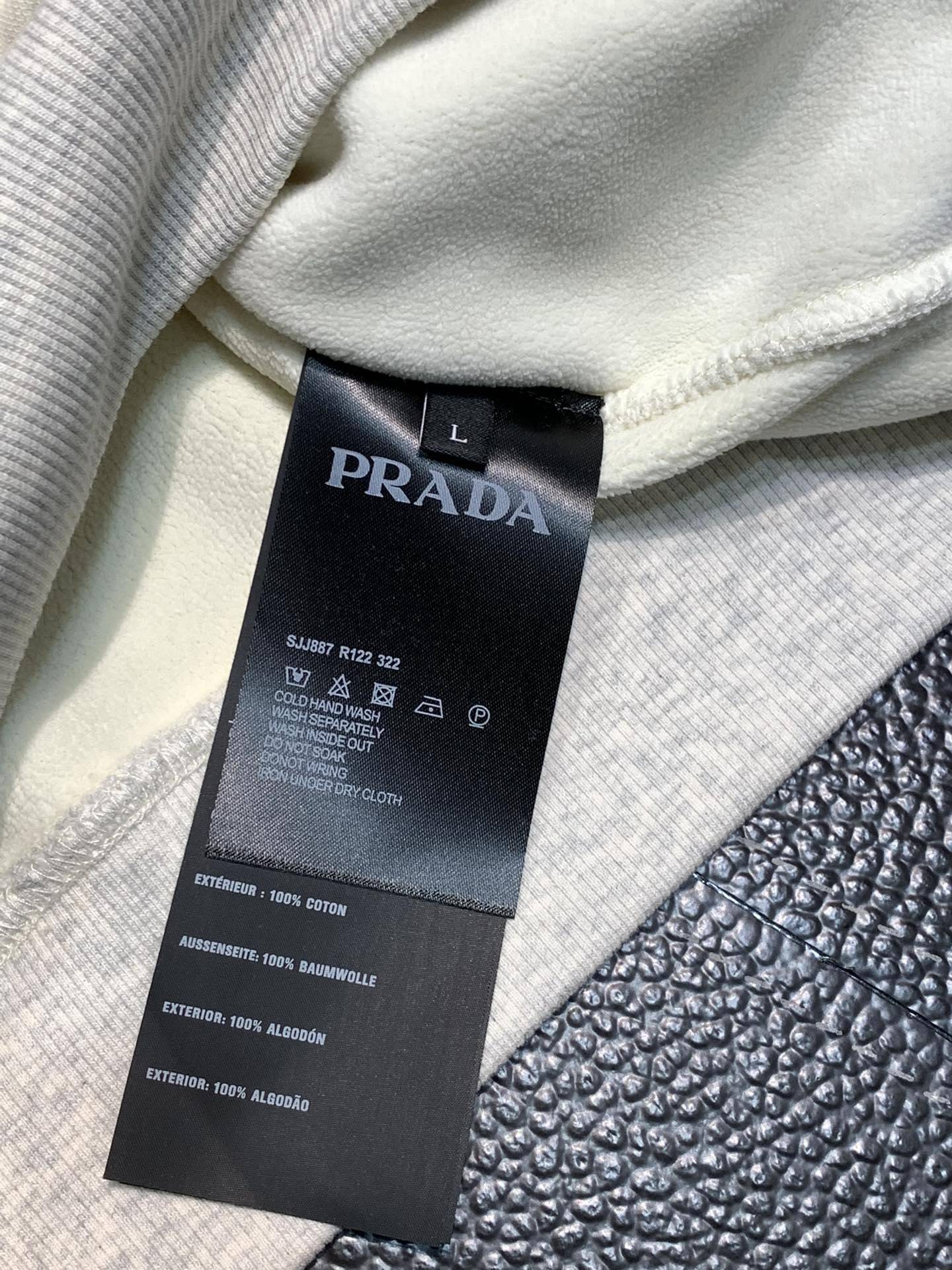 Pra*a fleece hooded sweatshirt