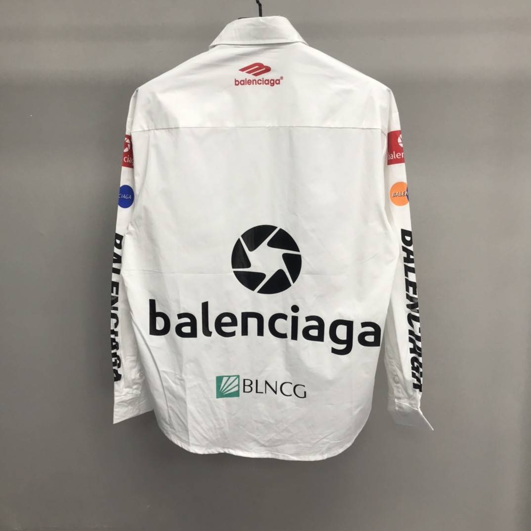 Ba1en*iaga LOGO LOGO racing style long sleeve shirt